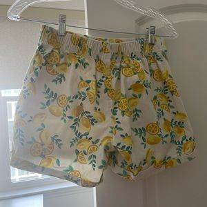 Lemon print girls shorts